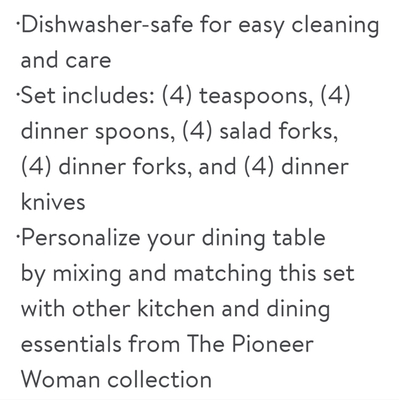 ❤️ New Pioneer Woman Mazie 20 Piece Flatware - Picture 4 of 9